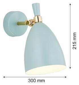Argon 4700 - Nástěnné svítidlo CHARLOTTE 1xE27/15W/230V modrá/zlatá