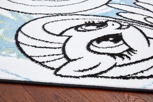 Dětský kusový koberec Agnella Happy Cartoon Koníci bílý Rozměr: 160x220 cm