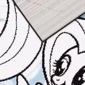 Dětský kusový koberec Agnella Happy Cartoon Koníci bílý Rozměr: 160x220 cm