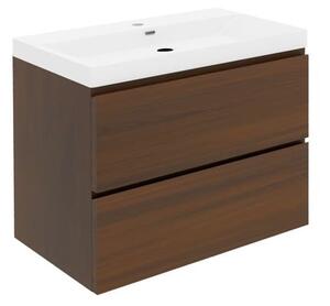 Koupelnová skříňka s umyvadlem SAT B-Way 59x50x45 cm ořech mat BWAY260NUTU4