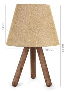 Stolní lampa AYD 1xE27/60W/230V béžová/hnědá