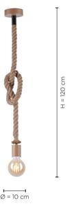 Leuchten Direkt 13572-79 - Lustr na lanku DIY 1xE27/10W/230V hnědá