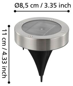 Eglo 48777 - LED Solární svítidlo se senzorem LED/0,07W/1,2V 200 mAh chrom