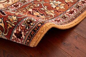 Oválný vlněný koberec Agnella Isfahan Leyla Jantarový Rozměr: 200x300 cm