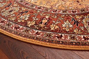 Oválný vlněný koberec Agnella Isfahan Leyla Jantarový Rozměr: 200x300 cm