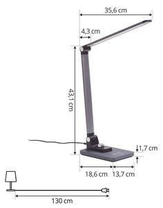 Lindby - Valtaris LED Stolní Lampa CCT Metallic/Černá - Lampemesteren