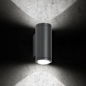 LCD Venkovní nástěnné svítidlo LED 5156, 2 x 9 W, nahoru & dolů, grafit, hliník, stmívatelný, Černá, Hliník, Moderní