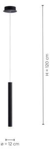 Leuchten Direkt 15202-18 - LED Lustr na lanku BRUNO LED/4,8W/230V černá
