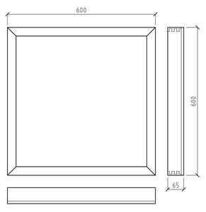 APLED - LED Přisazený panel QUADRA LED/40W/230V dub