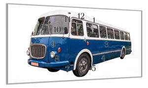 Nástěnné hodiny 30x60cm starý autobus veterán - plexi