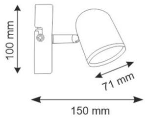 LED Nástěnné bodové svítidlo RAWI LED/4,2W/230V černá