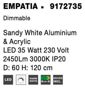 Nova Luce Závěsné LED svítidlo EMPATIA 35W 3000K, stmívatelné Barva: Černá