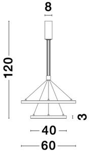 Nova Luce Závěsné LED svítidlo EMPATIA 60W 3000K, stmívatelné Barva: Bílá