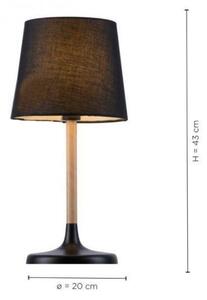 Leuchten Direkt 14423-18 - Stolní lampa NIMA 1xE14/40W/230V černá