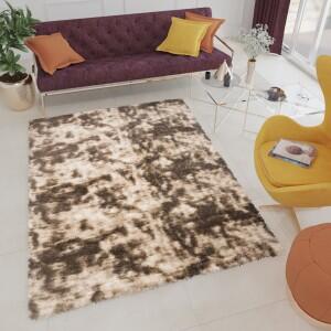 Makro Abra Kusový koberec moderní SILK DYED jemný měkký lehký hnědý Rozměr: 120x170 cm