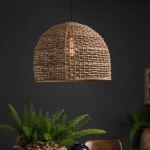 PR Home závěsné světlo Cebu, Ø 37 cm, stínidlo na lampu Lampakanay, IP20, stmívatelný, Světlé dřevo, Obývací pokoj / jídelna, Dřevo, Venkovský / rustikální