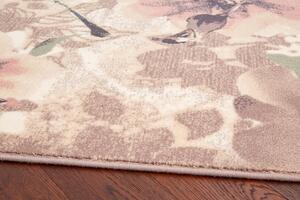 Moderní vlněný koberec Agnella Isfahan Marica Květy Pískový Rozměr: 80x120 cm