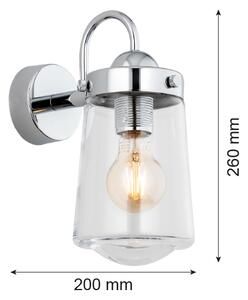 Argon 4719 - Koupelnové nástěnné svítidlo PASADENA 1xE27/15W/230V IP44