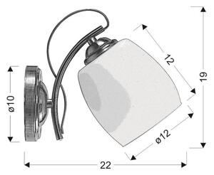 Nástěnné svítidlo AMBA 1xE27/40W/230V
