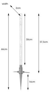 Markslöjd 107719 - LED Venkovní lampa GARDEN24 LED/3W/24V 66 cm IP44 černá/čirá