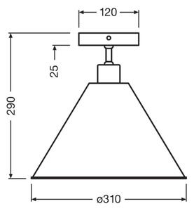 Osram - Přisazený lustr PULP 1xE27/9W/230V pr. 31 cm