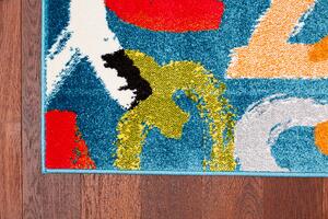 Dětský kusový koberec Dywilan Free Elementarz Písmenka modrý Rozměr: 120x170 cm