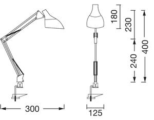 Ledvance - Stolní lampa s uchycením OFFICE LINE 1xE27/11W/230V černá