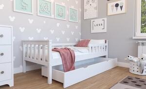 Dětská postel z masivu borovice FRANK - 200x90 cm - bílá