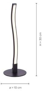 Leuchten Direkt 15128-18 - LED Stolní lampa WAWE LED/3W/230V černá