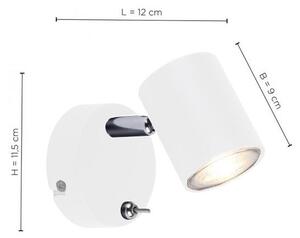 Leuchten Direkt 11941-16 - LED Nástěnné bodové svítidlo TARIK 1xGU10/5W/230V