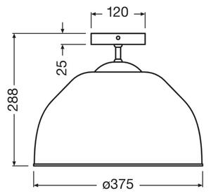 Osram - Přisazený lustr CAMEL BELL 1xE27/9W/230V pr. 37,5 cm