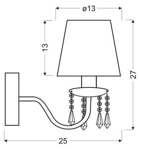Nástěnná lampa RUTI 1xE14/40W/230V