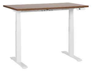Elektricky výškově nastavitelný pracovní stůl DESTINES Hnědá/Bílá 120 cm 72 cm
