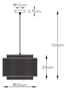 Lucide 02404/01/30 - Lustr na lanku ORRIN 1xE27/60W/230V