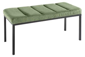 Designová lavice Bailey 80 cm zelený manšestr
