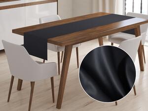 Biante Bavlněný saténový běhoun na stůl ST-006 Černý 20x120 cm