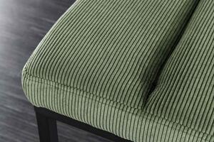 Designová lavice Bailey 80 cm zelený manšestr