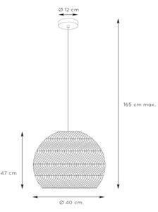 Lucide 03437/40/44 - Lustr na lanku MOLOKO 1xE27/40W/230V pr. 40 cm