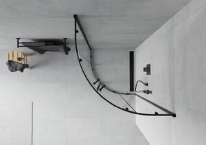 Sprchový kout MEXEN RIO transparent - čtvrtkruh 80x80 cm - BLACK, 863-080-080-70-00