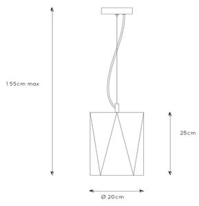 Lucide 25407/01/30 - Lustr na lanku FERN 1xE27/60W/230V