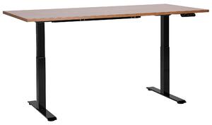 Elektricky výškově nastavitelný pracovní stůl DESTINES Hnědá/Černá 180 cm 80 cm