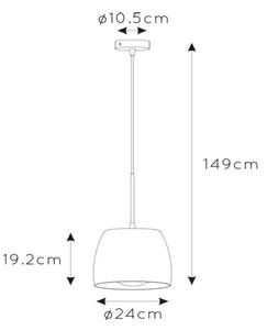 Lucide 30488/01/30 - Lustr na lanku NOLAN 1xE27/60W/230V černá