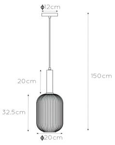 Lucide 45386/20/62 - Lustr na lanku MALOTO 1xE27/40W/230V pr. 20 cm