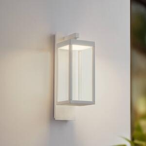 Lucande Venkovní nástěnná lampa LED Ferdinand, bílá, kov, 38 cm, Bílá / opál, Hliník, Moderní, Nástěnné svítidlo / světlem dolů
