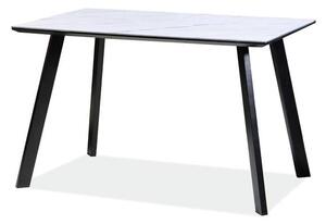 Jídelní stůl SOMEIL bílý mramor/černá