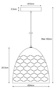 Lucide 43408/24/36 - Lustr na lanku GALLA 1xE27/60W/230V šedá