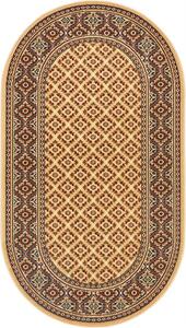 Oválný koberec Agnella Standard Apium Béžový Rozměr: 100x180 cm