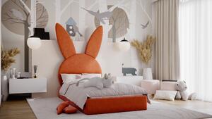 Čalouněná postel KRÁLÍK oranžová