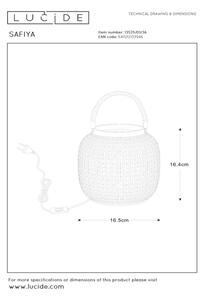 Lucide 13525/01/36 - Stolní lampa SAFIYA 1xE14/25W/230V antracit