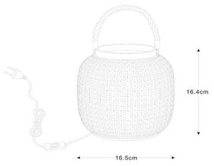 Lucide 13525/01/36 - Stolní lampa SAFIYA 1xE14/25W/230V antracit